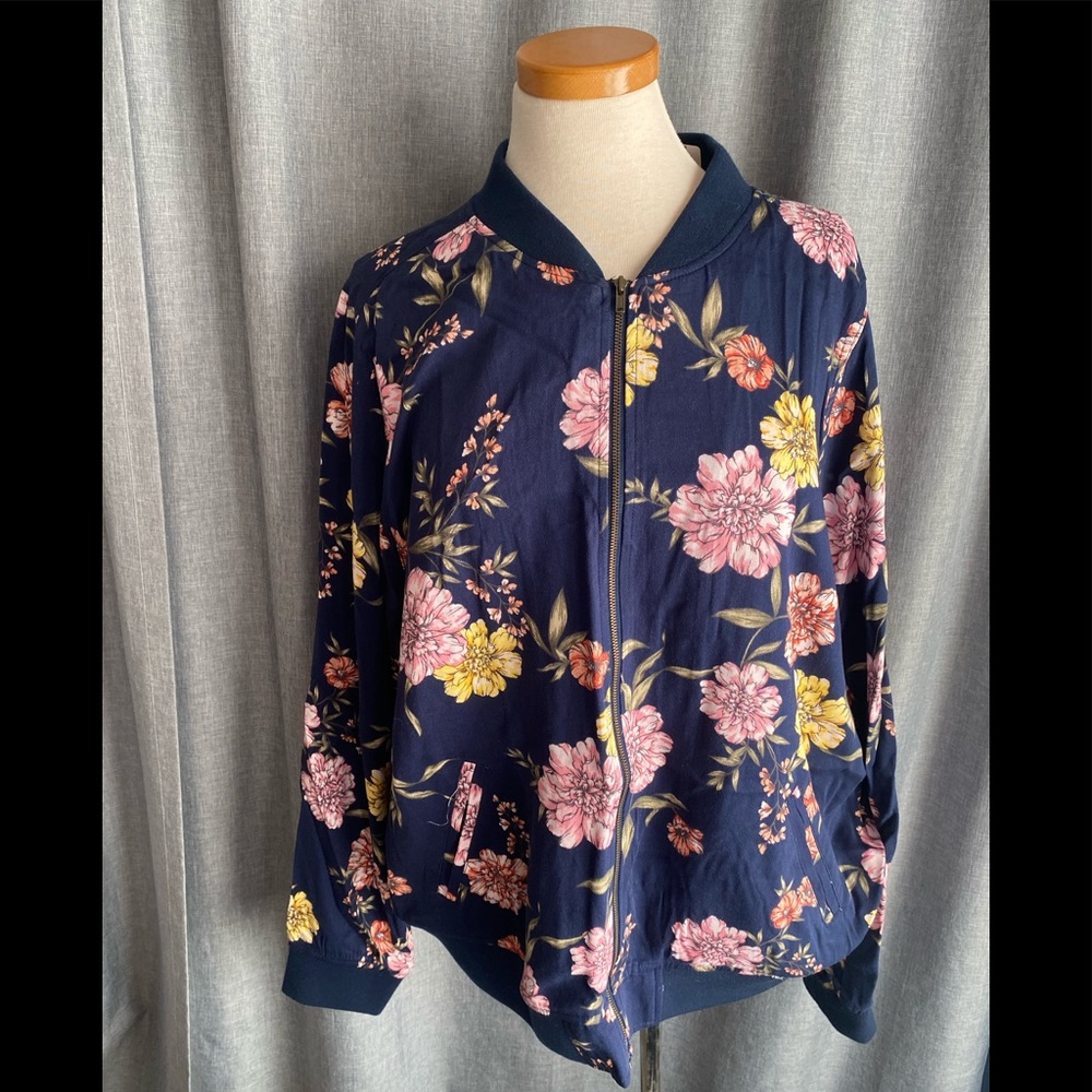 Torrid floral bomber jacket